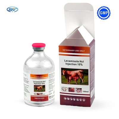 소를 위한 수의학 주사 가능 약제 레바미솔 하크들 주입 10%는 담황색의 양 염소 말을 낳습니다